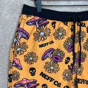 NEFF‎ Swim Trunks Shorts Mens Size Medium Mushroom Skull Surf